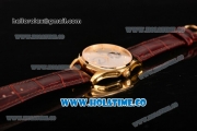 Patek Philippe Calatrava Tourbillon Swiss ETA 2824 Automatic Yellow Gold Case with Diamonds Markers and White Dial