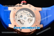 Richard Mille RM 60-01 Asia 2813 Automatic Rose Gold Case with Skeleton Dial and Blue Rubber Strap Rose Gold Bezel (EF)