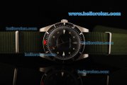 Rolex Oyster Perpetual Milgauss Swiss ETA 2836 Automatic Movement Steel Case with Black Honeycomb Dial and Green Nylon Strap