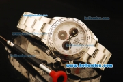 Rolex Daytona Swiss Valjoux 7750 Automatic Movement Full Steel with White Dial and Black Subdials