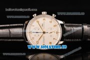 IWC Portugieser Chrono Swiss Valjoux 7750 Automatic Steel Case with White Dial and Gold Arabic Numeral Markers