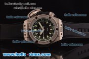 Hublot King Power Oceanographic Diver 4000 Swiss Valjoux 7750-SHG Automatic Titanium Case and Caseback with Black Dial