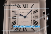 Cartier Tank Anglaise Miyota 9015 Automatic Steel Case/Bracelet with Silver Dial and Roman Numeral Markers