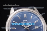 IWC Ingenieur Vintage Swiss ETA 2824 Automatic Steel Case with Blue Dial Blue Leather Strap and Stick Markers