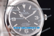 Rolex Explorer Swiss Swiss ETA 2836 Automatic Stainless Steel Case/Bracelet with Black Dial and Arabic Number/Stick Markers