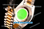 Rolex Datejust II Asia 2813 Automatic Steel/Yellow Gold Case with Diamonds Markers and White Dial