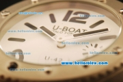 U-Boat Italo Fontana Swiss ETA 6497 Manual Winding Titanium Case with White Dial and Brwon Leather Strap-1:1 Original