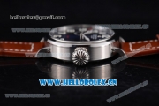 Zenith Pilot Type 20 GMT Asia ST25 Automatic Steel Case with Blue Dial Arabic Numeral Markers and Brown Leather Strap