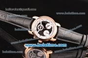Vacheron Constantin Malte Asia ST25 Automatic Rose Gold Case with White/Black Dial and Black Leather Strap