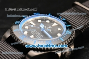 Rolex Sea-Dweller Deepsea Asia 2813 Automatic PVD Case with Black Nylon Strap and Blue Diver Index