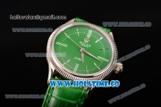 Rolex Cellini Time Asia 2813 Automatic Steel Case with Stick/Roman Numeral Markers and Green Dial