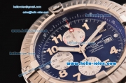 Breitling Super Avenger Chronograph Swiss Valjoux 7750-SHG Automatic Stainless Steel Case with Stainless Steel Strap and Black Dial 1:1 Original