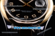 Rolex Day-Date II Asia Automatic Two Tone Case/Bracelet with Black Dial and Luminous Hands