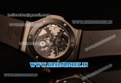 Hublot Big Bang Tourbillon Movement PVD Case Ceramic Bezel with Black Dial and Black Rubber Strap