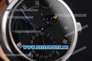 Breguet Classique Power Reserve Sea-Gull ST2153 Automatic Steel Case with Black Dial and Black Leather Strap Roman Numeral Markers