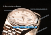 Rolex Datejust 37mm Swiss ETA 2836 Automatic Steel Case with Jubilee Steel Bezel White MOP Dial Diamond Steel Bracelet