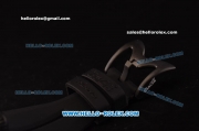 Gaga Milano Chrono 48 Miyota OS20 Quartz PVD Case with Black Dial and Blue Numeral Markers