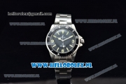 Rolex Submariner Vintage Asia 2813 Automatic Steel Case with Black Dial Yellow Dots Markers and Steel Bracelet