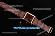 Cartier Tank MC Asia ST16 Automatic Rose Gold Case with Brown Dial and Roman Numeral Markers - ETA Coating