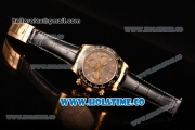 Rolex Daytona Chrono Swiss Valjoux 7750 Automatic Yellow Gold Case with Ceramic Bezel Stick Markers and Silver Dial (BP)