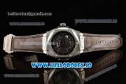 Hublot Big Bang Sang Bleu 9015 Automatic Steel Case with Black Dial Arabic Numeral Markers and Genuine Leather Strap