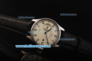 IWC Schaffhausen Automaitc Movement Steel Case with White Dial and Black Leather Strap