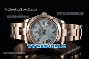 Rolex Day-Date II Asia 2813 Automatic Full Steel with Blue Dial and Roman Numeral Markers