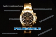Rolex Cosmograph Daytona Chronograph 4130 Automatic Yellow Gold Case with Black Dial Stick Markers and Yellow Gold Bracelet (BP)