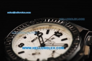 Hublot Big Bang Chronograph Swiss Quartz Movement PVD Case with White Dial and Black Rubber Strap-Lady Model