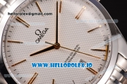Omega De Ville Tresor Master Co-Axial Swiss ETA 2824 Automatic Steel Case with White Dial and Stick Markers