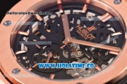 Hublot Classic Fusion Asia 6497 Manual Winding Rose Gold Case with Skeleton Dial and Stick Markers