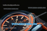 Omega Seamaster Planet Ocean GMT "Big Blue" Clone Omega 8906 Automatic PVD Case with Blue Dial and Blue Rubber Strap (EF)