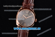 Panerai Radiomir 1940 Clone Panerai P.2002/1 Manual Winding Rose Gold Case with Brown Dial and Stick/Arabic Numeral Markers (KW)