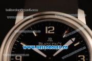 BlancPain Aqua Lung Japanese Miyota 9015 Automatic Steel Case with Black Dial and Black Rubber Strap - (AAAF)