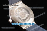 Hublot Classic Fusion Japanese Miyota 9015 Automatic Movement Steel Blue Dial and Stick Markers Leather Strap (JF)