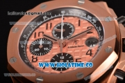 Audemars Piguet Royal Oak Offshore 2014 New Chrono Swiss Valjoux 7750 Automatic Full Rose Gold with Arabic Numeral Markers and Rose Gold Dial (J12)