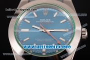 Rolex Milgauss Asia Automatic Steel Case with Blue Dial and Grey Nylon Strap - White Stick Markers