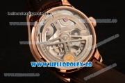 IWC Portuguese Automatic Clone IWC 52010 Automatic Rose Gold Case with White Dial and Brown Leather Strap - (AAAF)