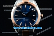 Omega Seamaster Aqua Terra 150M Clone Omega 8500 Automatic Two Tone Case/Bracelet with Blue Dial Rose Gold Stick Markers (YF)