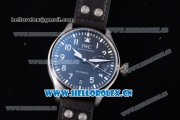 IWC Big Pilot Clone P.3000 Automatic Steel Case with Black Dial Arabic Number Markers and Black Leather Strap (ZF)