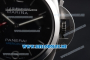 Panerai Luminor Marina Oracle Team USA 8 Days Limited Edition PAM 724 Clone P.9000 Automatic Steel Case with Black Dial and Stick/Arabic Numeral Markers (KW)