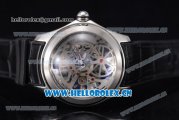 Corum Bubble Skeleton Miyota 9015 Asia 3001 Automatic Steel Case with Skeleton Dial Steel Bezel and Black Leather Strap