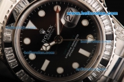 Rolex GMT Master II Rolex 3186 Automatic Movement Full Steel with Black Dial and Diamond Bezel