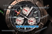 Breitling Avenger Skyland Chrono Swiss Quartz PVD Case with Black Dial and Green/Black Nylon Strap