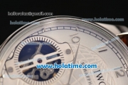 IWC Portuguese Tourbillon Schaffhausen Asia 6497 Manual Winding Steel Case with Silver Dial and Arabic Numeral Markers