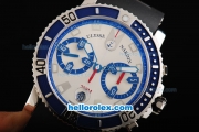 Ulysse Nardin Marine Swiss Valjoux 7750 Automatic Movement Steel Case with Silver Dial-Rubber Strap