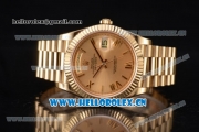 Rolex Day Date II Swiss ETA 2836 Automatic Yellow Gold Case/Bracelet with Yellow Gold Dial and Roman Numeral Markers (BP)