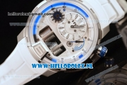 HYT H1 Iceberg Clone HTY Cal.101 Manual Winding Steel Case with White Dial and White Rubber Strap