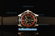 Breitling SuperOcean Swiss ETA 2836 Automatic Steel Case with Red Dial and Black Rubber Strap Breitling SuperOcean Swiss ETA 2836 Automatic Steel Case with Red Dial and Black Rubber Strap