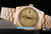 Rolex Day-Date Oyster Perpetual Automatic with Full Gold and White Marking